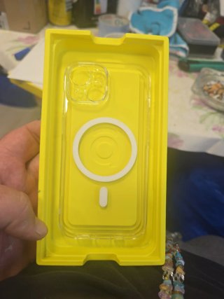 Funda iPhone 15 Transparente MagSafe y protector.