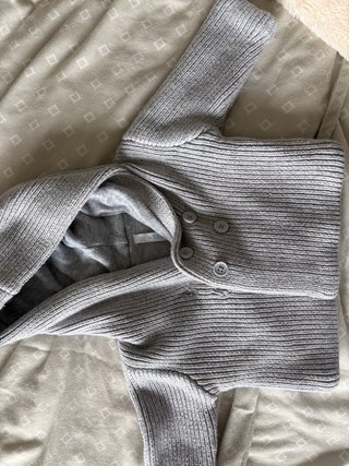 Abrigo bebé rebeca punto gris