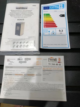 ESTUFA DE PELLETS NUEVA FERROLI