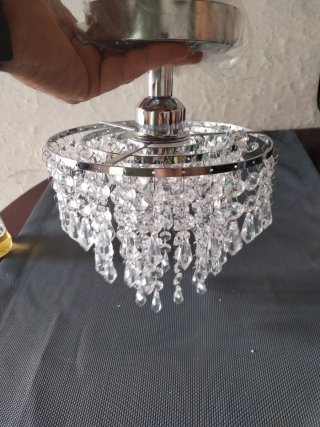 Lámpara araña diseño cristal y metal 2 UNIDADES