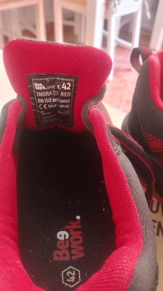 Zapatos de trabajo Beework T.42 Negro/Rojo