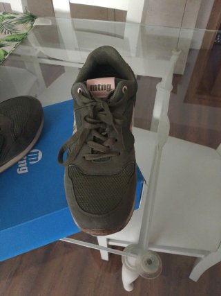 Zapatillas Mustang Mujer Verde y Rosa