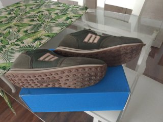 Zapatillas Mustang Mujer Verde y Rosa