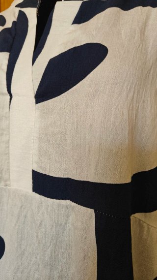 Vestido oversize estampado azul y blanco