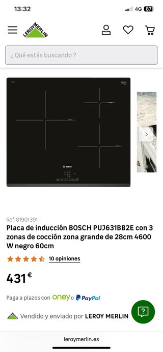 Placa Inducción Bosch