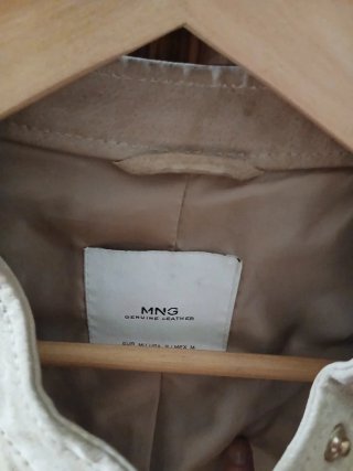 Cazadora Mango ante piel marrón