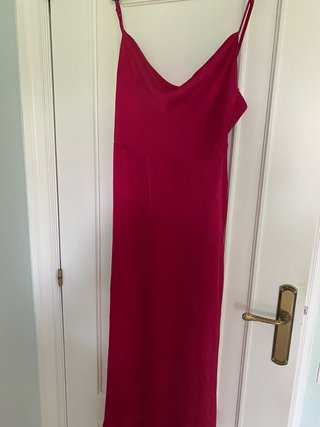 Vestido largo fucsia