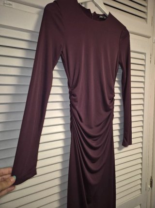 Vestido largo burdeos