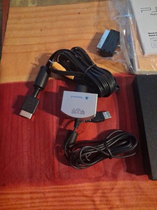 Ps2 Slim Negra Caja y Papeles