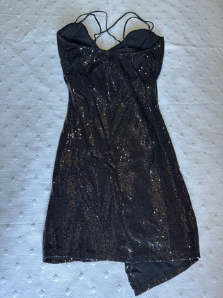 Conjunto 4 vestidos fiesta negro y plateado