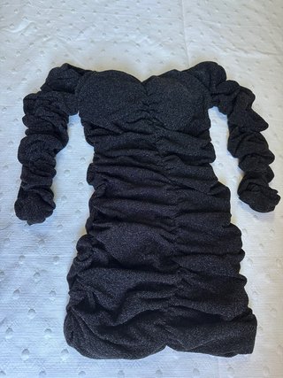 Conjunto 4 vestidos fiesta negro y plateado