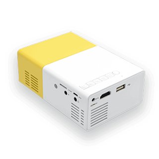 Mini Proyector LED Blanco y Amarillo