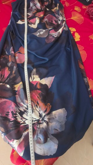 Vestido Midi Adriana Papell Floral Azul