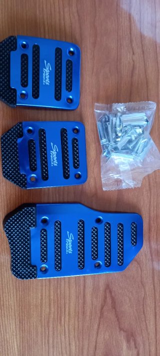Pedales deportivos coche azules