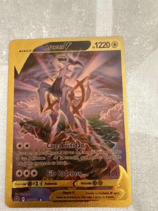 Carta Pokémon Arceus V Dorada 1220 PS