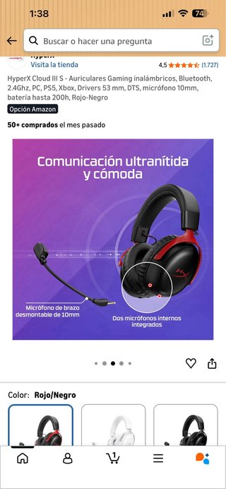 HyperX Cloud III S Auriculares Gaming Inalámbricos
