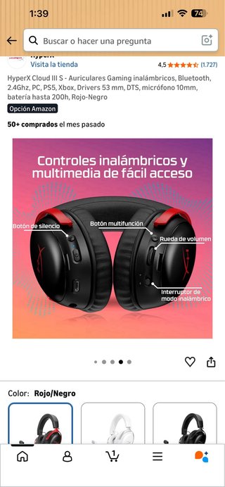 HyperX Cloud III S Auriculares Gaming Inalámbricos
