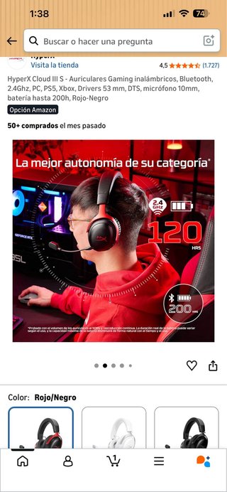 HyperX Cloud III S Auriculares Gaming Inalámbricos