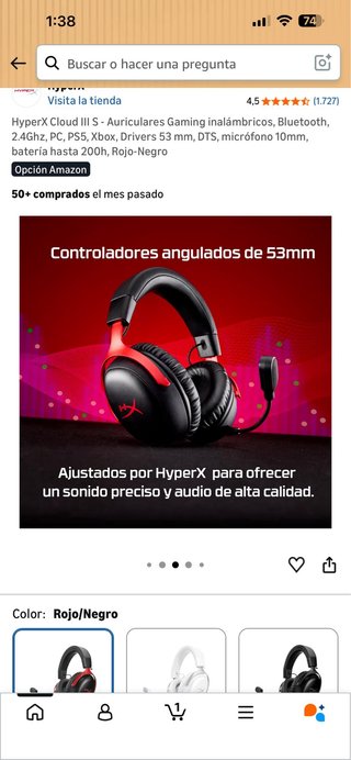 HyperX Cloud III S Auriculares Gaming Inalámbricos