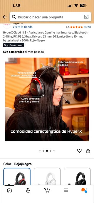 HyperX Cloud III S Auriculares Gaming Inalámbricos