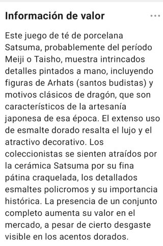 Juego de té porcelana Satsuma