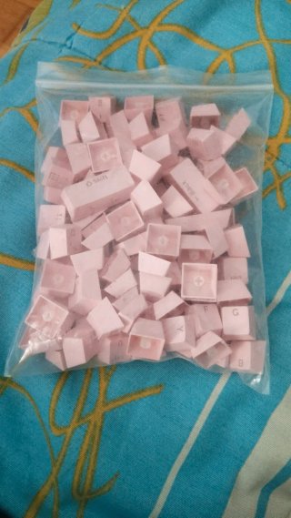 Teclas de repuesto para teclado rosa