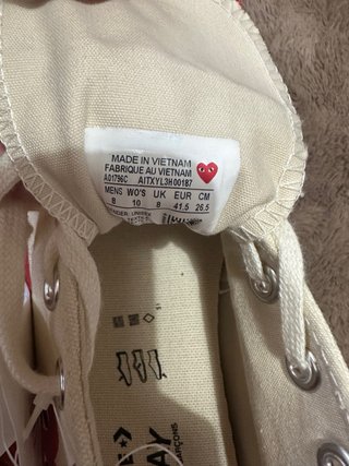 Zapatillas Converse x CDG Corazón Rojas