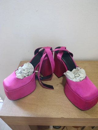 Zapatos de fiesta fucsia talla 37
