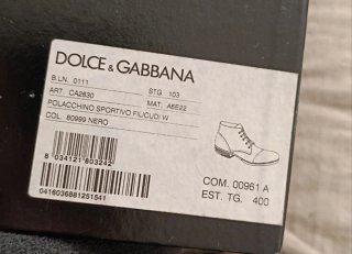 Dolce & Gabbana Polacchine Uomo 40