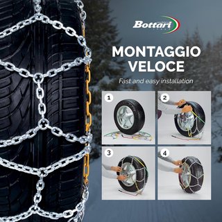 Cadenas de nieve Bottari 68004 “Master” de 16 mm