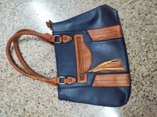 Cartera Mujer Azul y Café Nueva