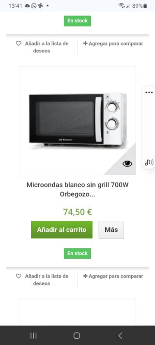 Microondas Orbegozo MI 2015 Blanco