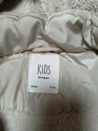 Abrigo beige 13-14 años con capucha
