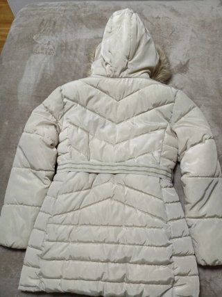 Abrigo beige 13-14 años con capucha