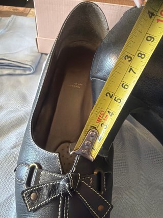 Zapatos de piel negros tacón 5,5 cm