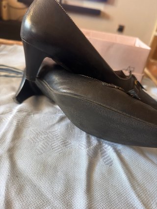 Zapatos de piel negros tacón 5,5 cm