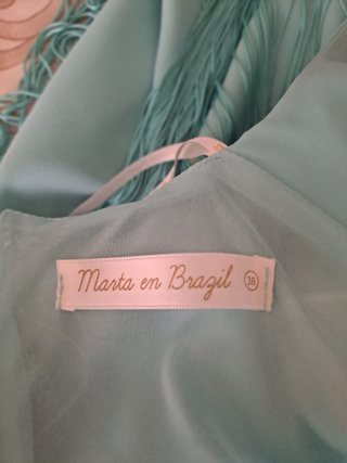Vestido fiesta, color aguamarina Talla 38