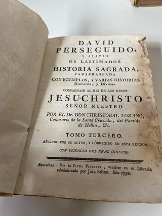 Libros Antiguos 1791 David Perseguido.Completo