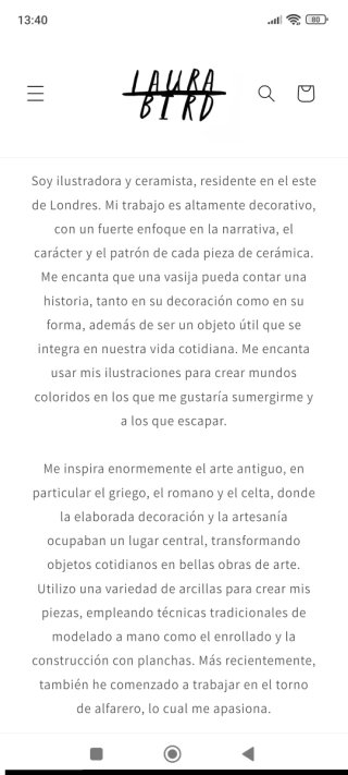 Cerámica LAURA BIRD figura humana