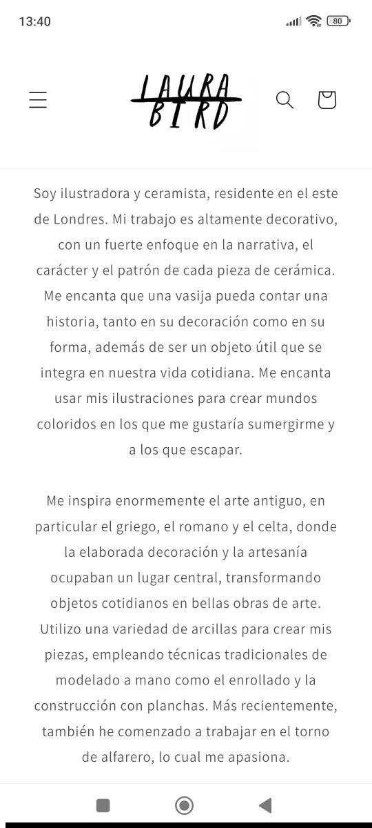 Cerámica LAURA BIRD figura humana