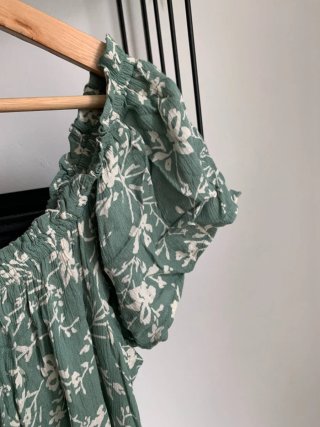 Vestido verde agua floral
