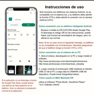 Cámara Endoscópica JcBlaon USB/Micro/Type-C