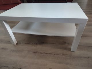 Mesa de centro blanca de madera