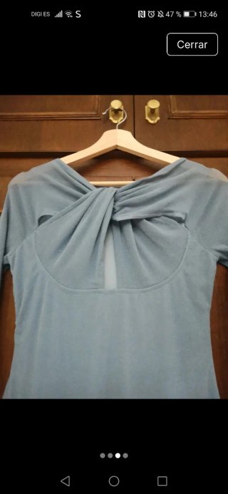 Vestido largo azul brillante Talla S