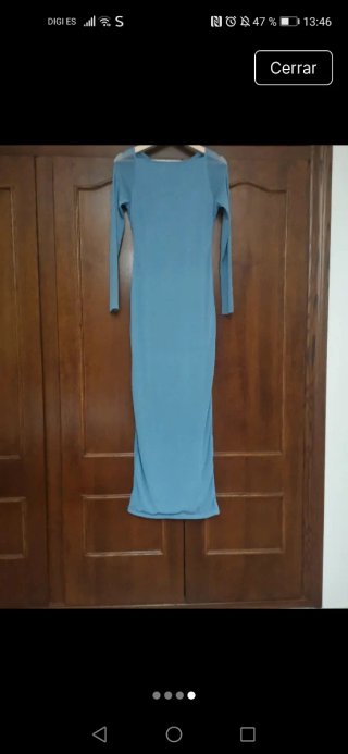 Vestido largo azul brillante Talla S