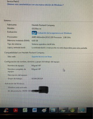 Ordenador Sobremesa HP Negro