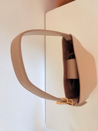 Bolso Zara Beige Piel Sintética