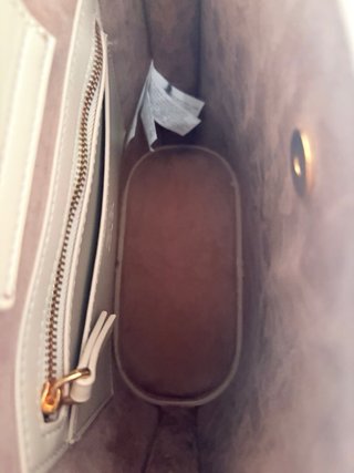Bolso Zara Beige Piel Sintética