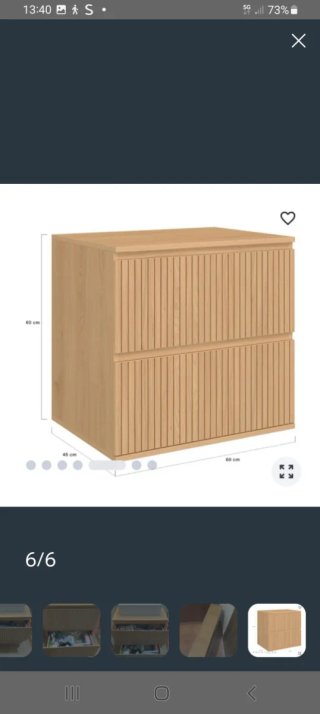 Mueble de baño de madera sin estrenar suspendido