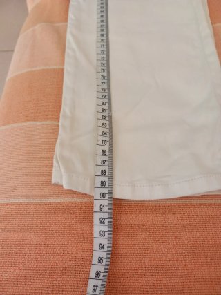 Massimo Dutti Pantalón Mujer Blanco